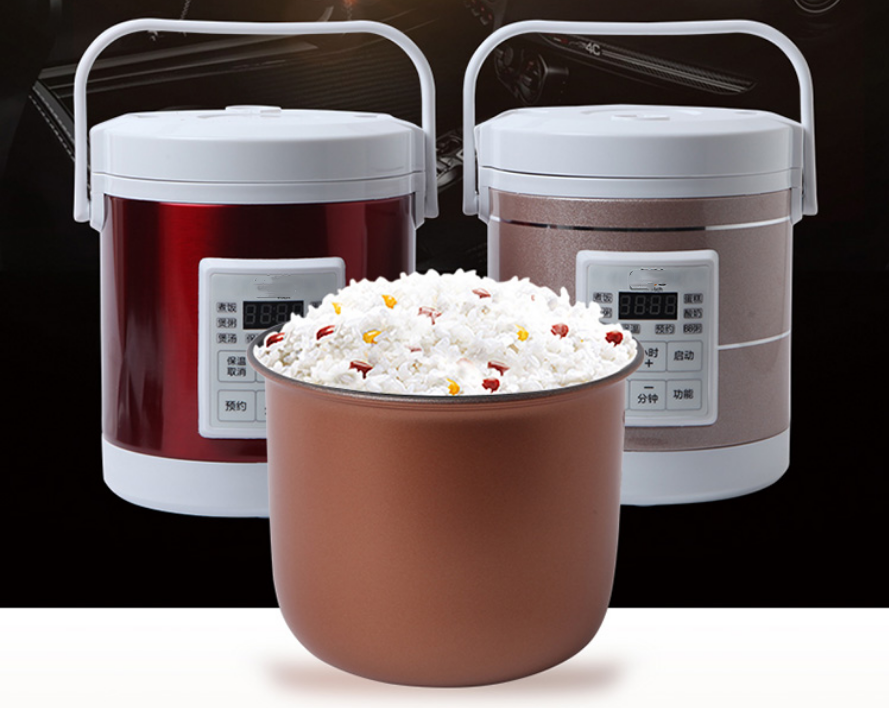 Akozon Elektrischer Reiskocher | 24V 140W | 1,3L | Für LKW & Zuhause