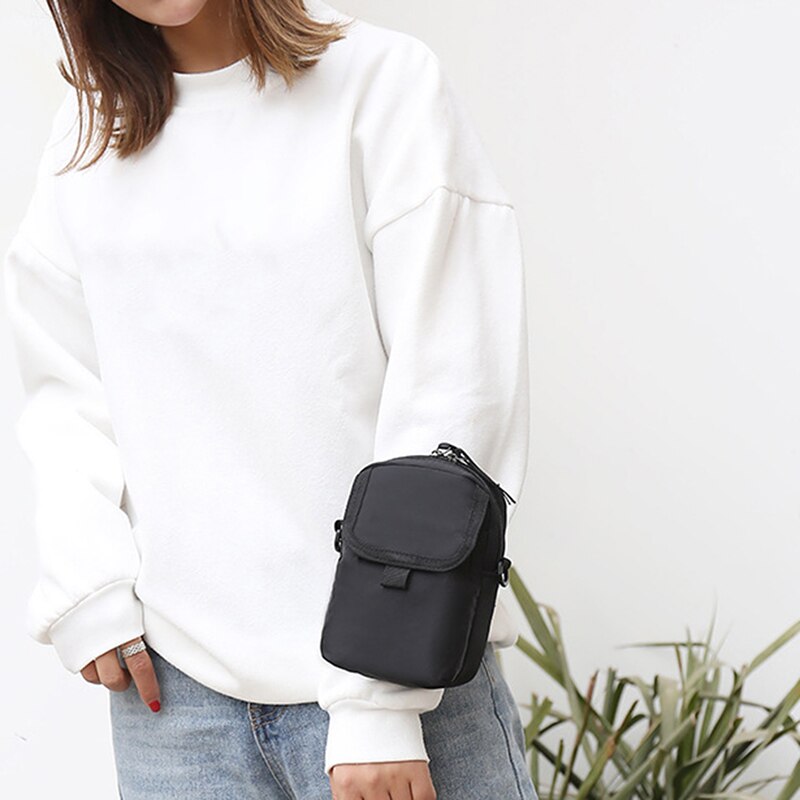 Sac à bandoulière messager voyage Simple décontracté solide rabat intérieur fente poche unique fermeture éclair polyvalent doux Oxford unisexe