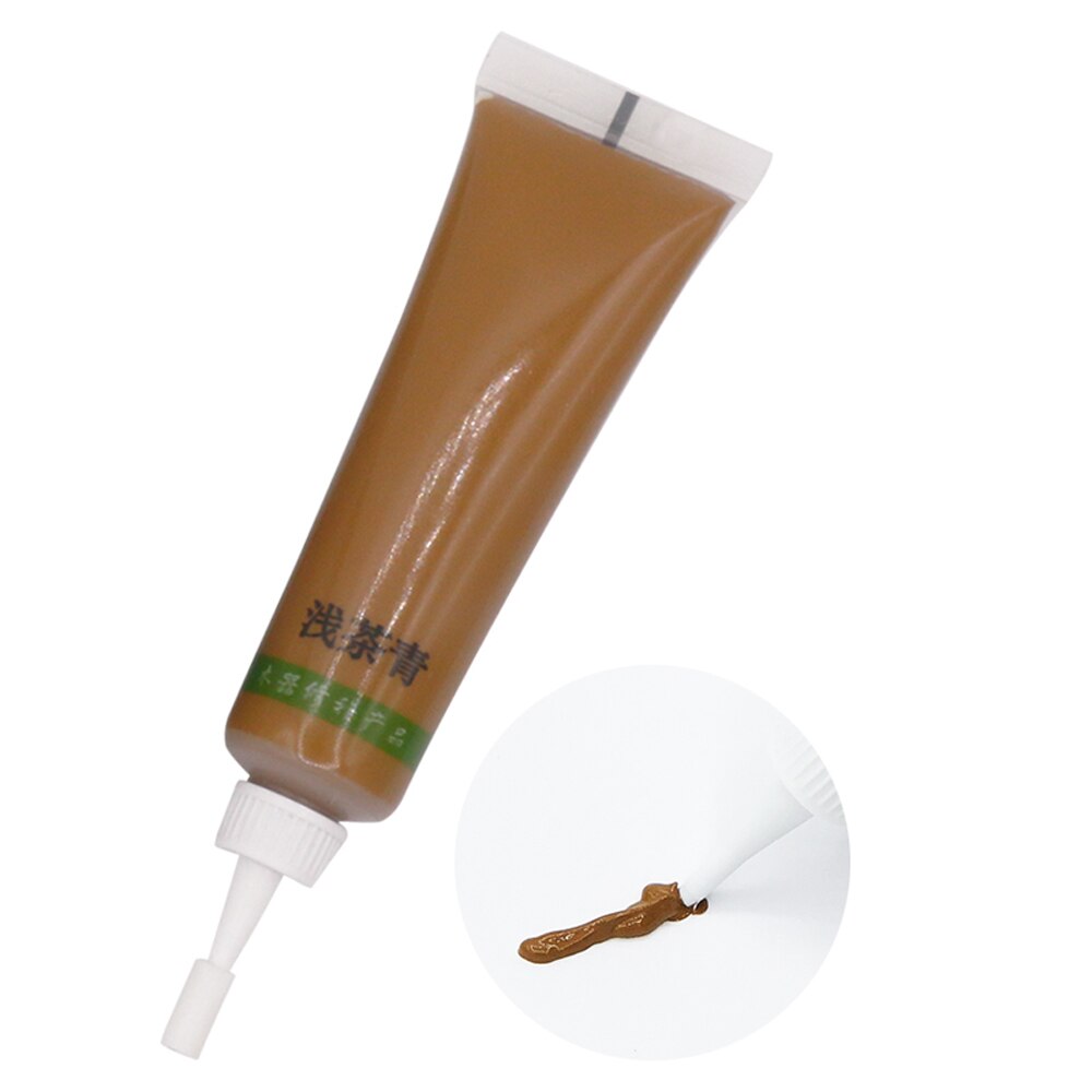 Pasta de reparación de muebles de madera, pintura de madera para puerta de madera, removedor de grietas con agujero para arañazos, 18g: Shallow Tea Green