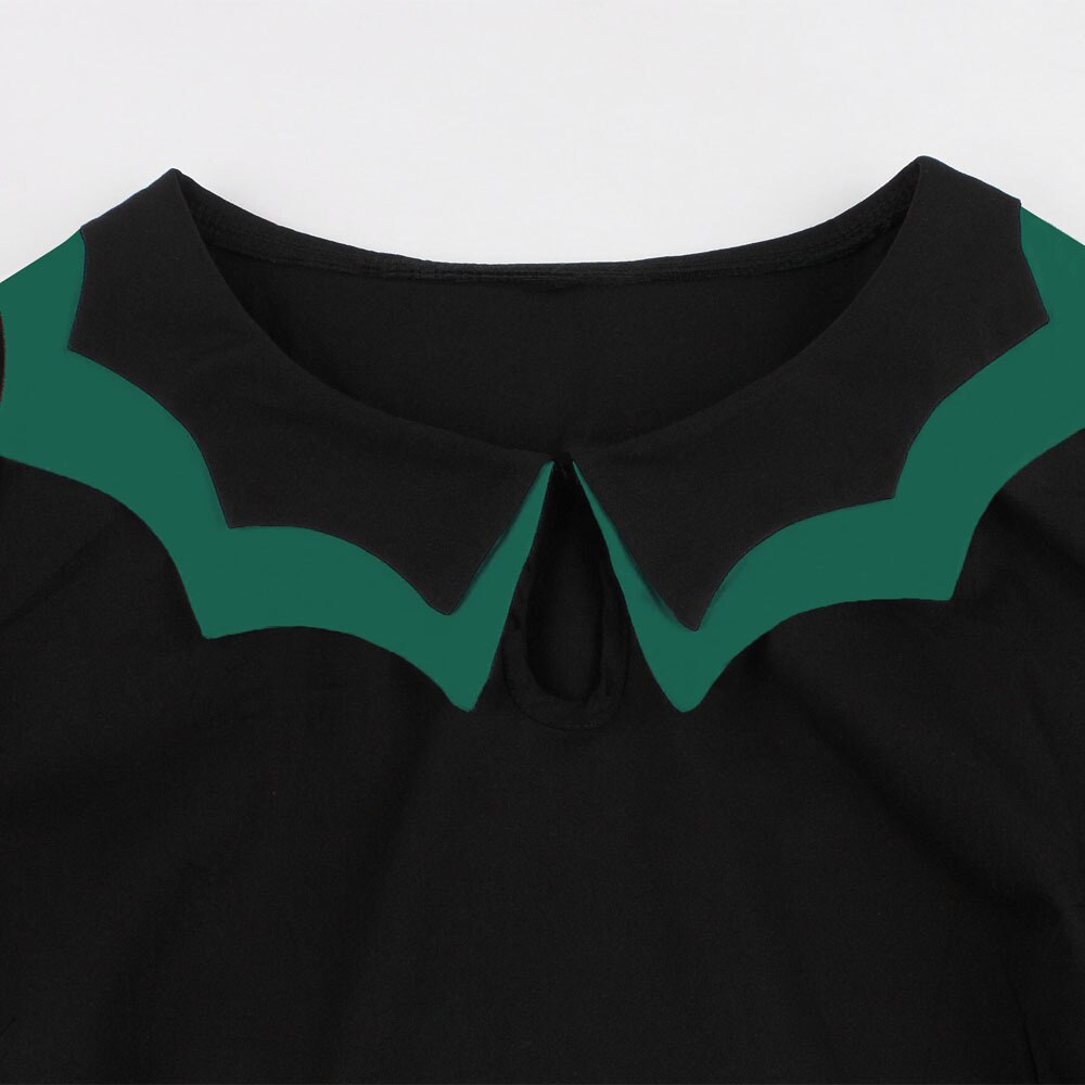 Kvinder bat broderi print kjole kostume halloween ærmeløs vintage afslappet mini kjoler kort kjole kvinde fest