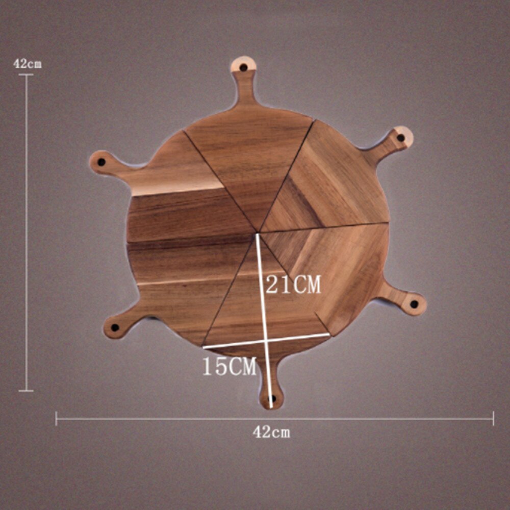 42x42x1.5cm Wood Pizza Tray Irregular Special-shaped Sub-pack Western Dish Tableware Pizza Tray Steak Tray