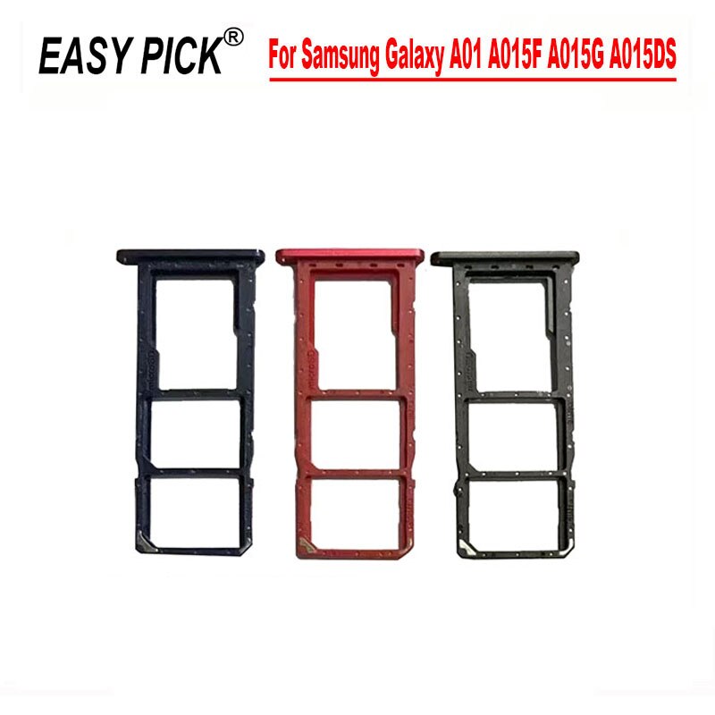For Samsung Galaxy A01 A015F A015G A015DS SIM Card Tray Reader Holder Slot Adapter Socket Repair Parts