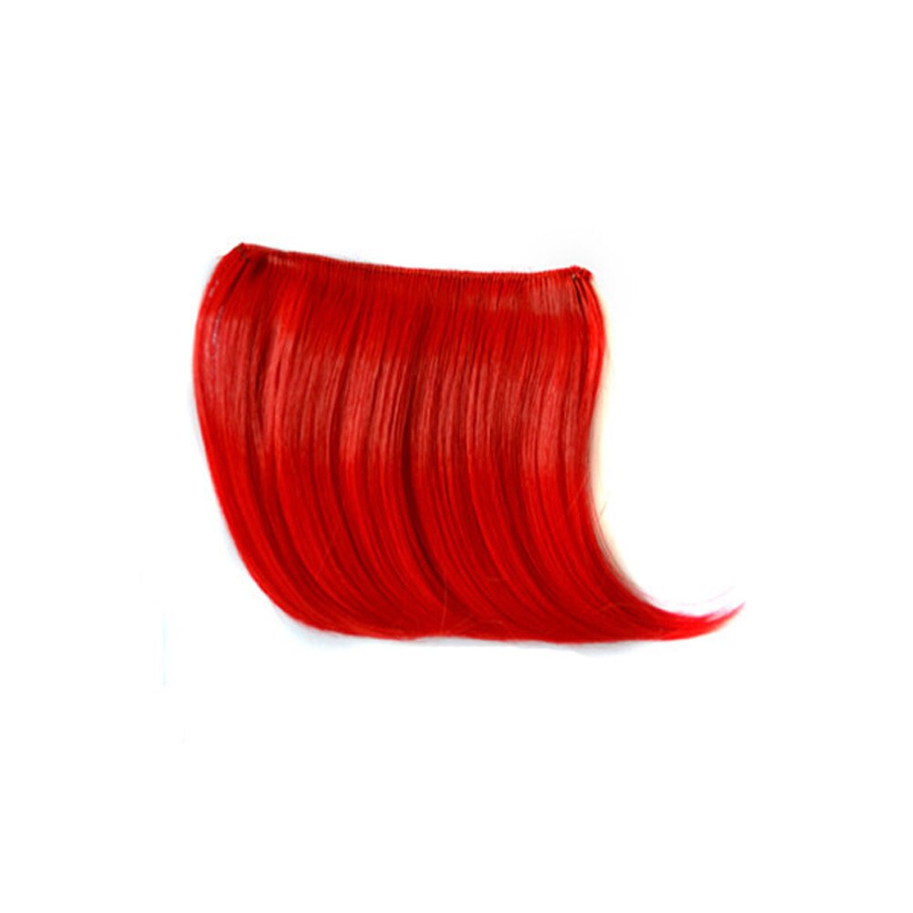 Bonito meninas clip on clip na frente do cabelo bang franja extensão do cabelo peça fina estilo de cabelo feminino acessórios # y30: E