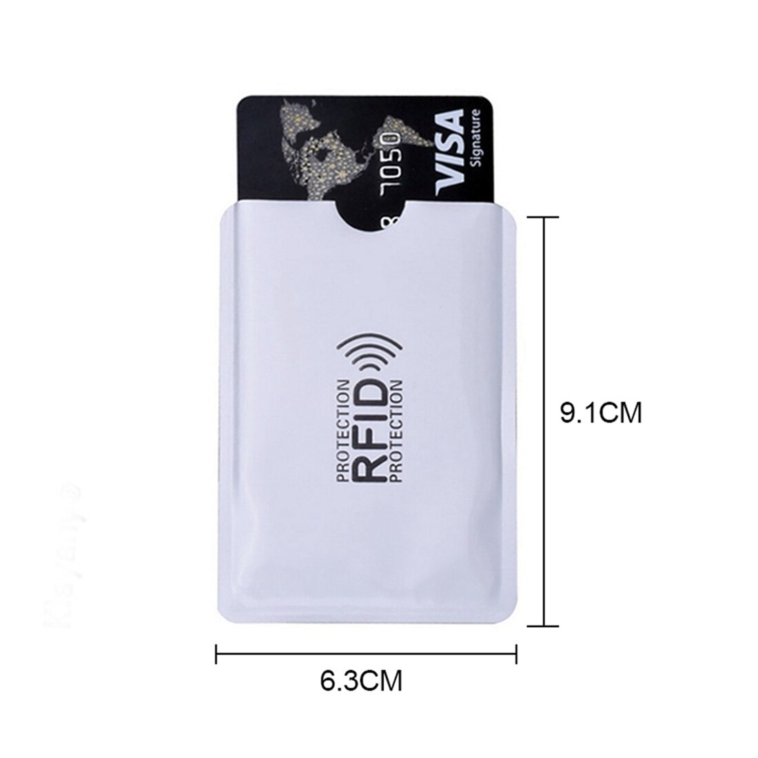 10pcs aluminum foil anti-degaussing card cover RFID shielding bag NFC credit card anti-theft brush ID card protector