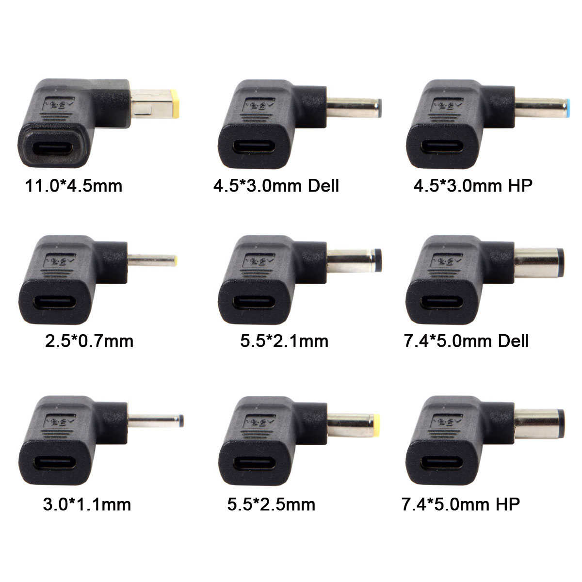 Laptop Power Adapter Connector DC Plug USB Type C Female naar Universele Mannelijke 11*4.5mm voor Lenovo Asus Hp Dell Acer Notebook Charge