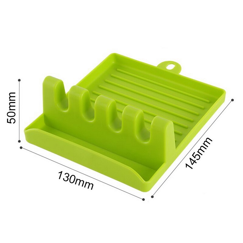 Kitchen Spoon Holders Fork Spatula Rack Shelf Organizer Plastic Spoon Rest Chopsticks Holder Non-slip Spoons Pad Kitchen Utensil: 02
