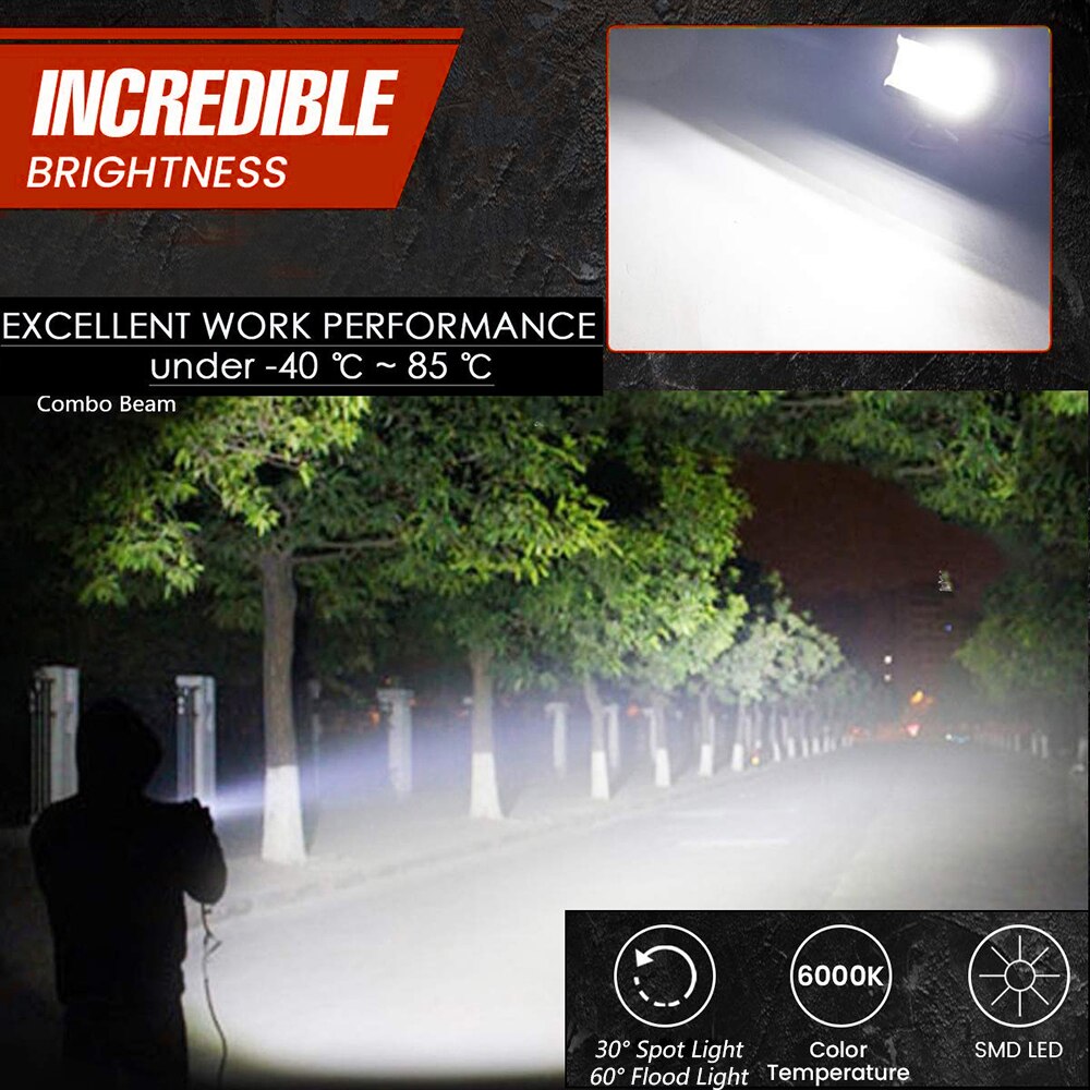 1pcs 7inch 120W Offroad Led Light Bar For Cars Combo Beams Off road SUV ATV Tractor Boat Trucks Excavator 12V 24V Work Lights