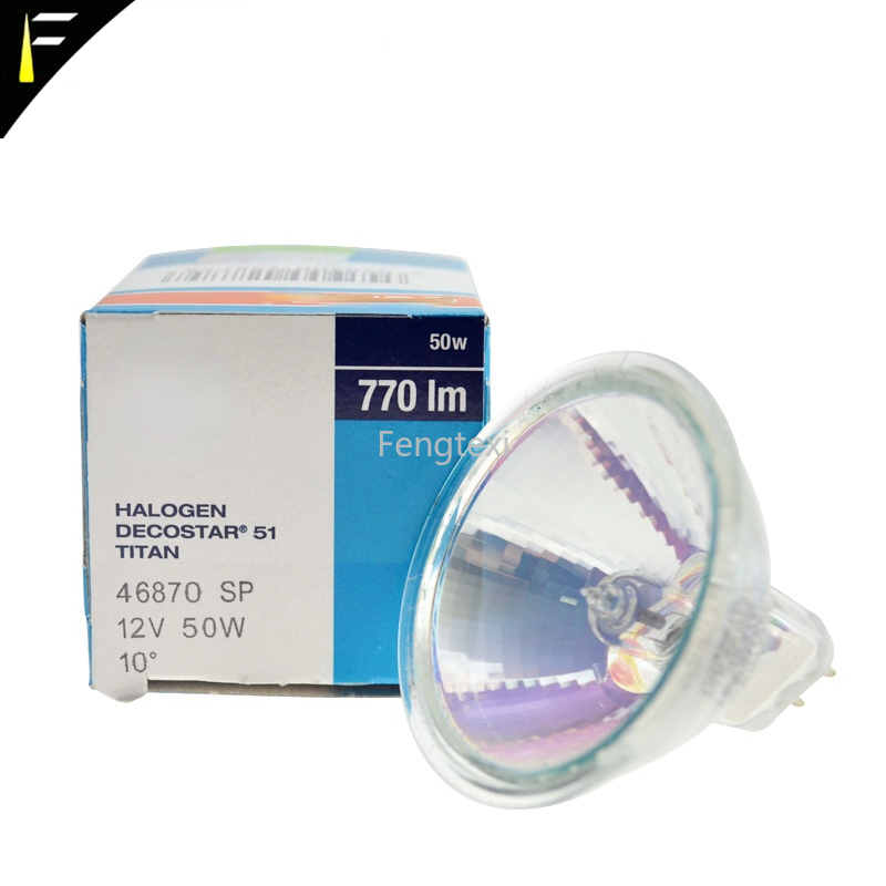 Bombilla halógena de cuarzo, foco de pista, cenador, lámpara, 44870FL 46870SP 12V50W MR16