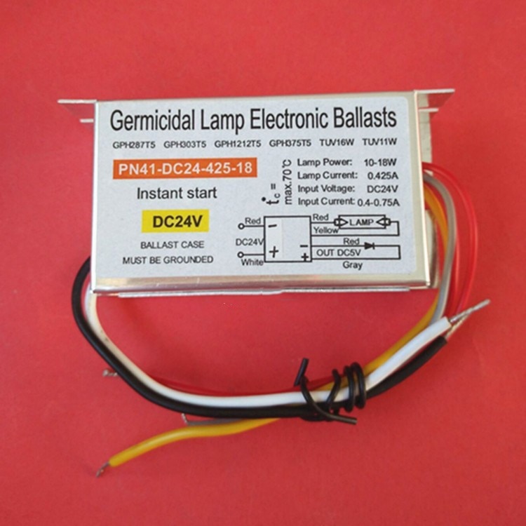 DC 24V power ballast PN41-DC24-425-18 10-18W ultraviolet lamp ballast