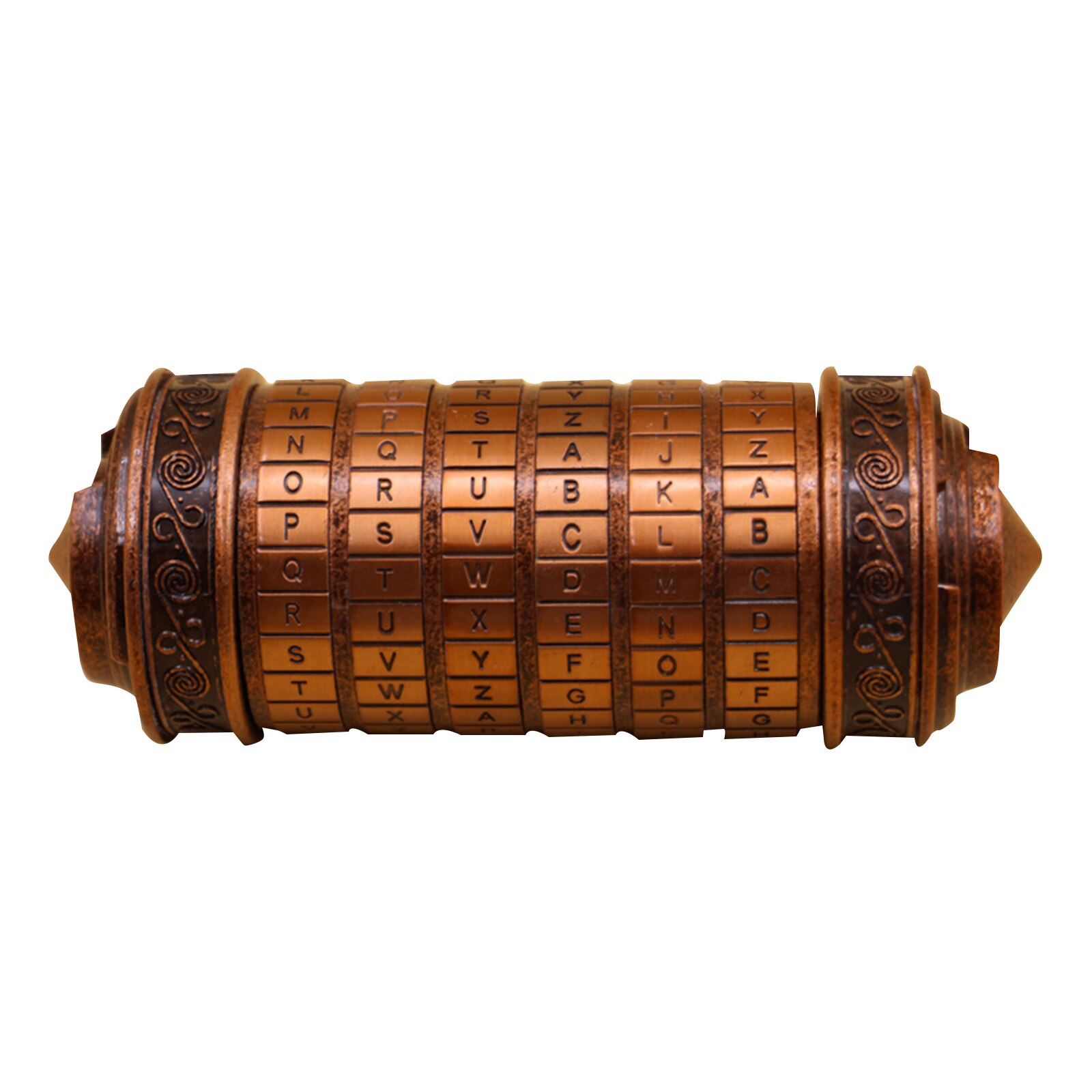 The Mini Code Cryptex Lock Interesting for Her or Him Birthday Durable FP8: Red Bronze