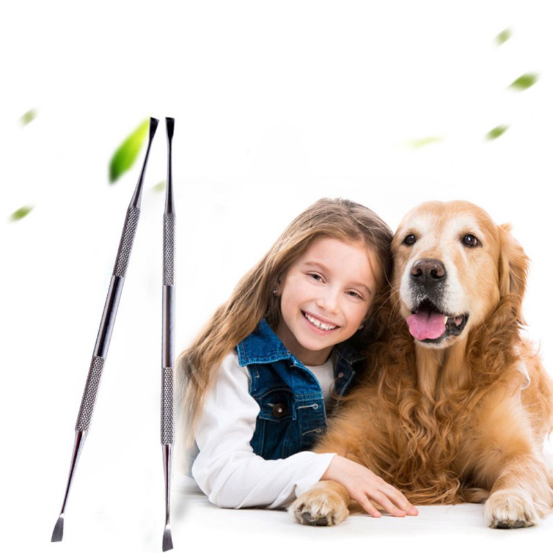 Stainless Steel Pets Teeth Cleaning Tools Double Sided Dogs Cats Tartar Remover Dental Stones Scraper Dog Supplies