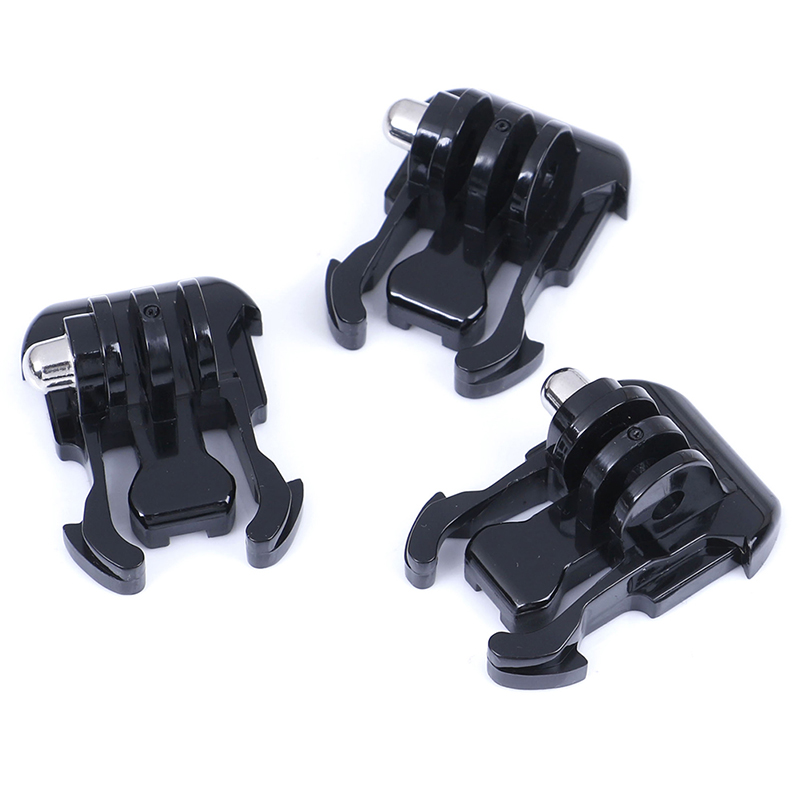 3Pcs Helm Borstband Adapter Voor Go Pro Hero 4 3 Xiaomi Yi Sjcam Quick Release Gopro Gesp Basic mount Platte Gesp Clip