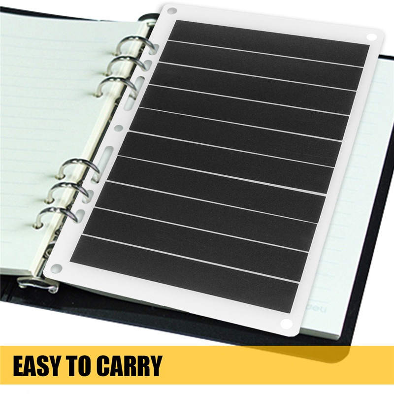 5V 10W portátil Ultra delgado monocristalino silicio USB Panel Solar cargador al aire libre Placa de carga Solar