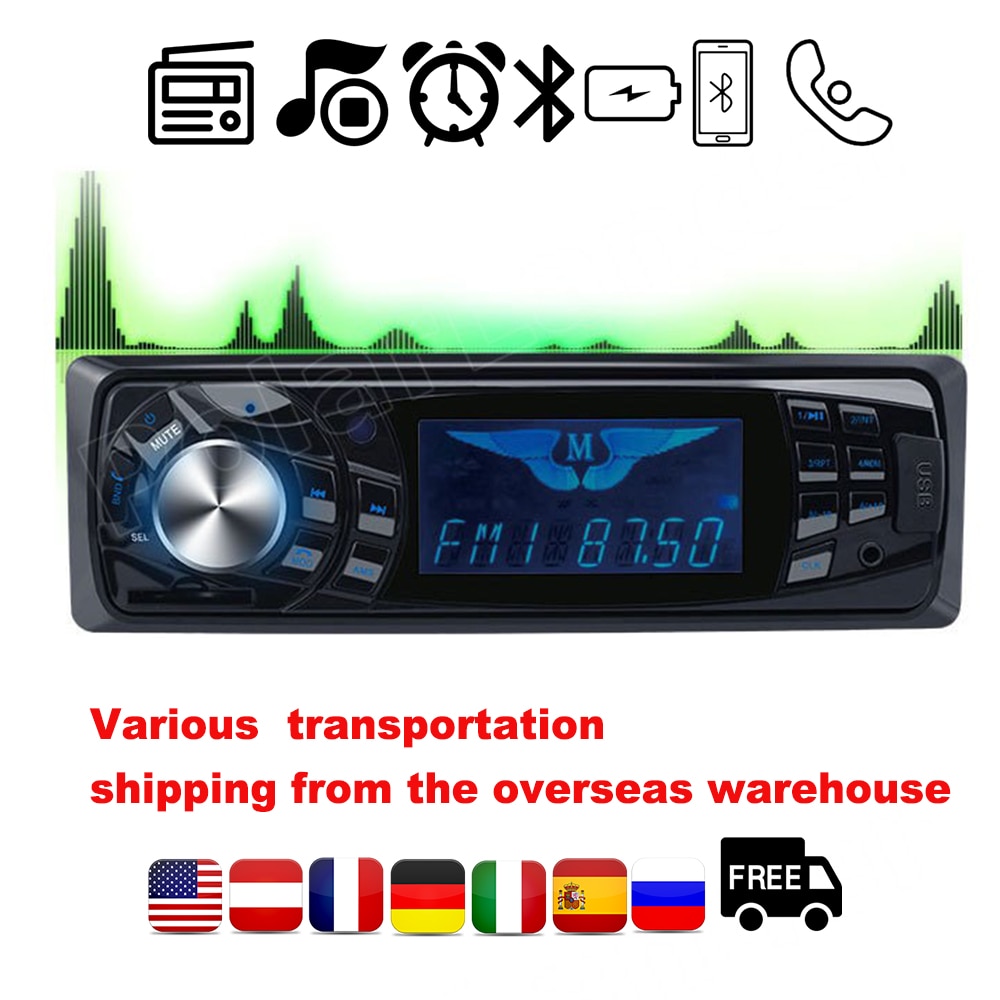 Remote control Bluetooth C-2786 In-dash Electronics SD USB MP3 player 1 Din FM Aux Input Receiver 12V Auto Car Radio