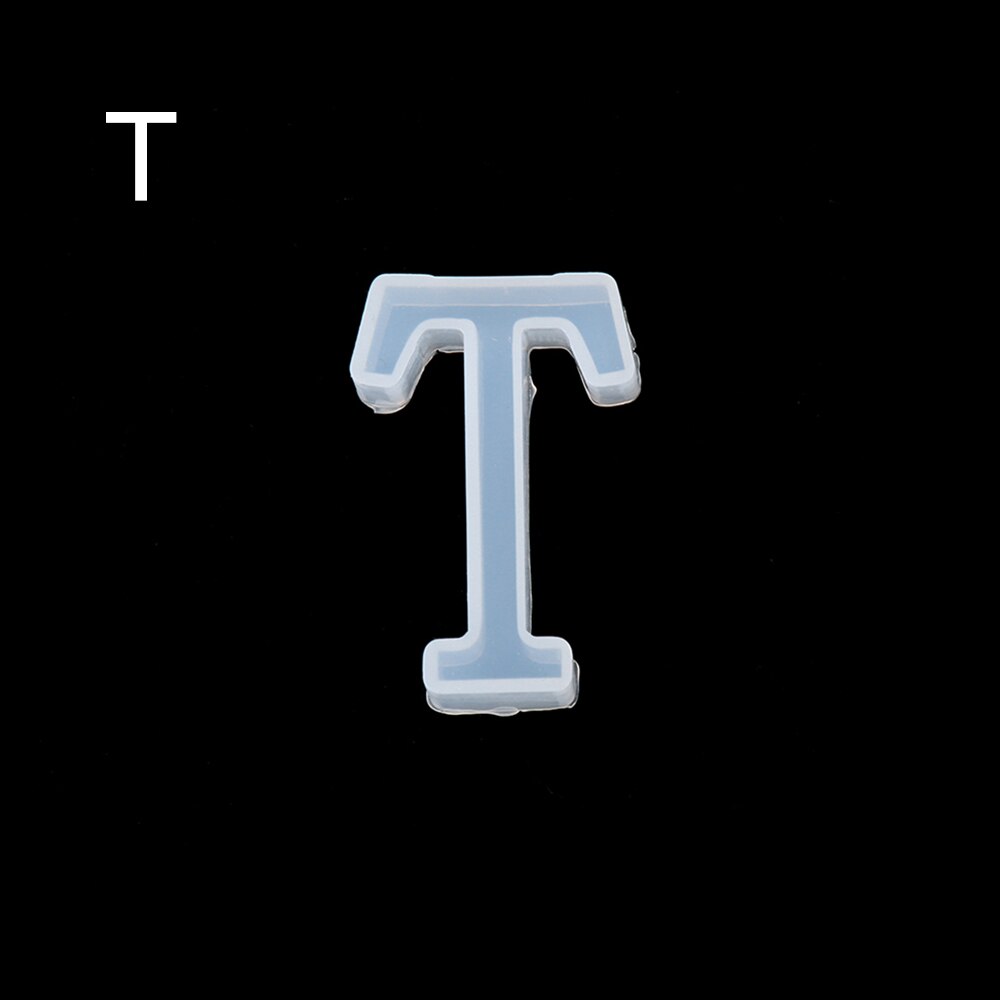 Thuis handgemaakte mal az alfabet engelse letters siliconen mal knutselen sieraden maken diy transparante epoxyhars mallen voor sieraden: T