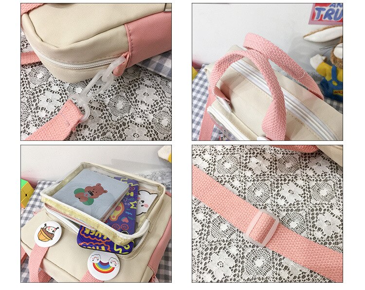 Itabag Nylon Vierkante Japanse Stijl Dames Transparante Zak Lolita Meisje Transparant Pvc Ita Tas Een-Schouder Itabag Draagtas grote