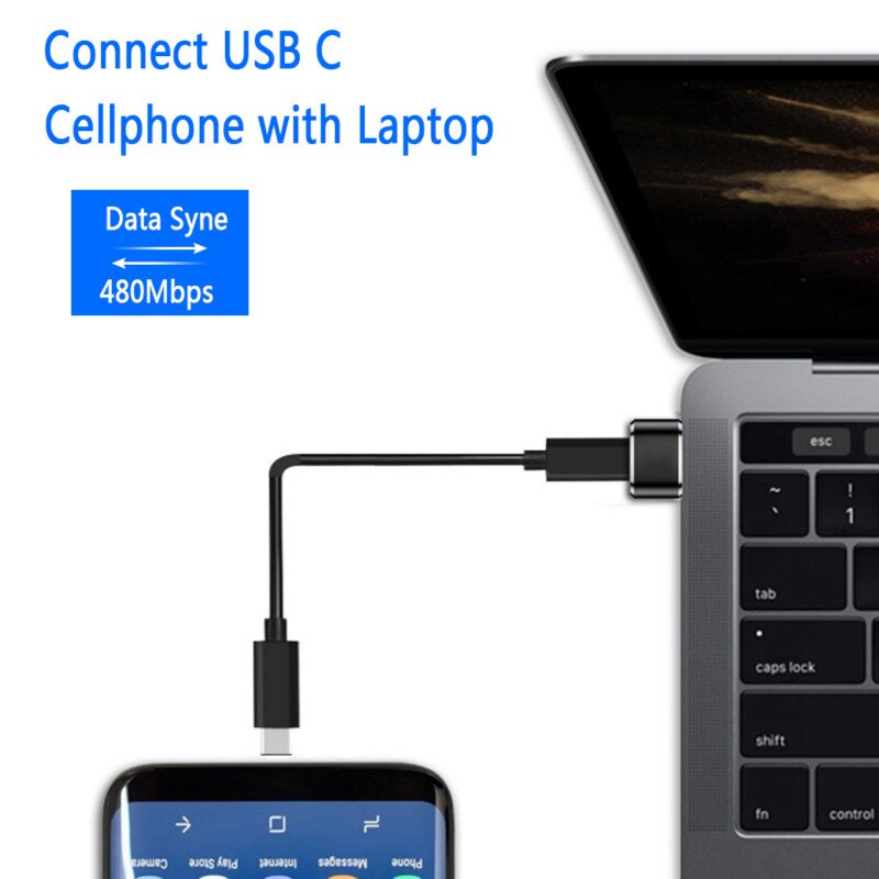 USB-C Flash Drive Type-C Usb 2.0 Male Naar Type-C Vrouwelijke Converter Adapter Adapter Computer Telefoon adapter Accessoires