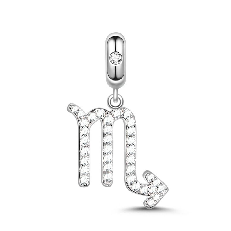 Klassieke Sprankelende Ram, Tweelingen, Steenbok, Pissen Zodiac Charm Kralen Fit Originele Europese Zilveren 925 Armband DIY Sieraden: Zwartachtig Groen