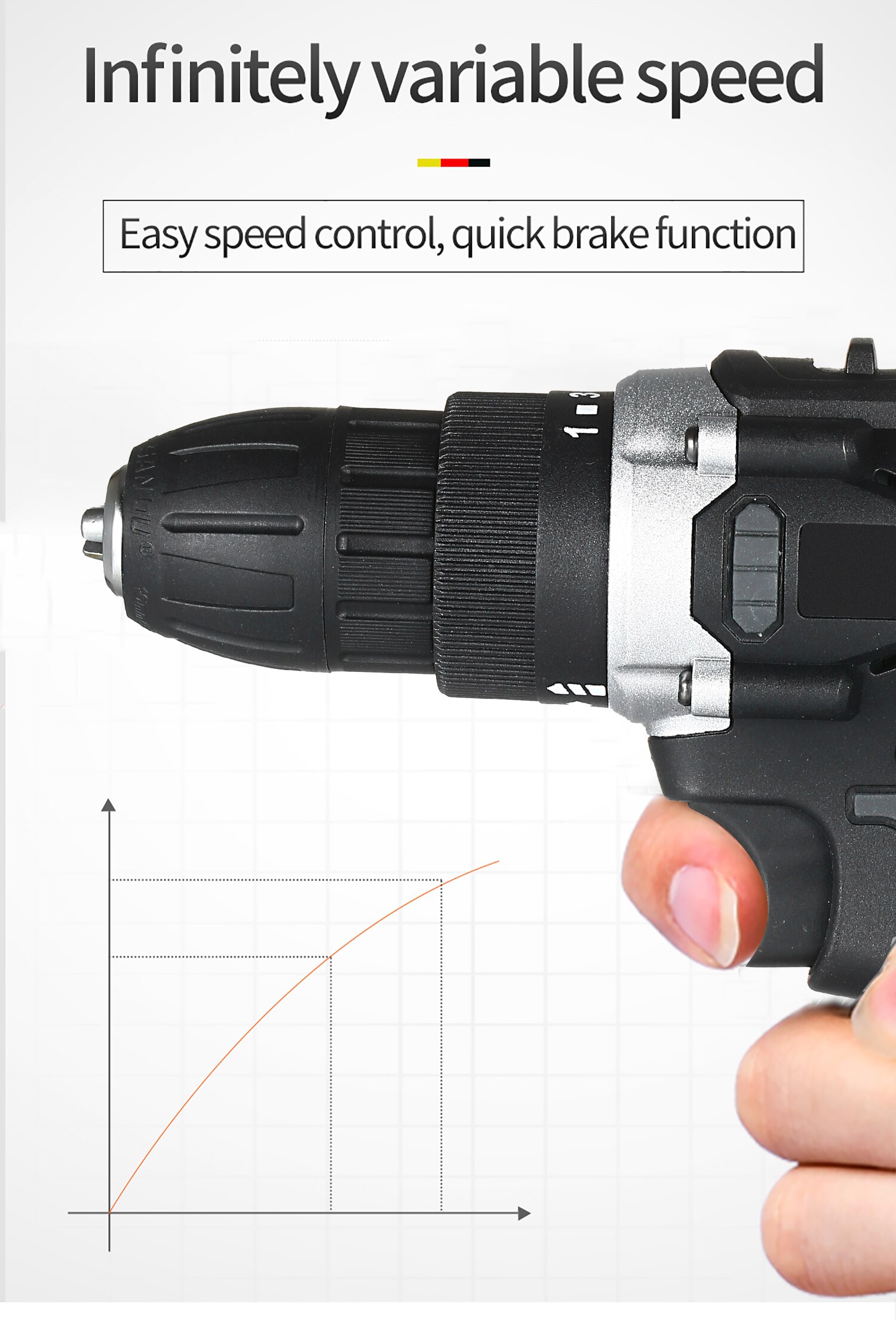 KKMOON 42V Cordless Drill Cordless Drill Dirve Kit Electric Screwdriver Wireless Power Driver DC Lithium-Ion Battery 3/8-Inch
