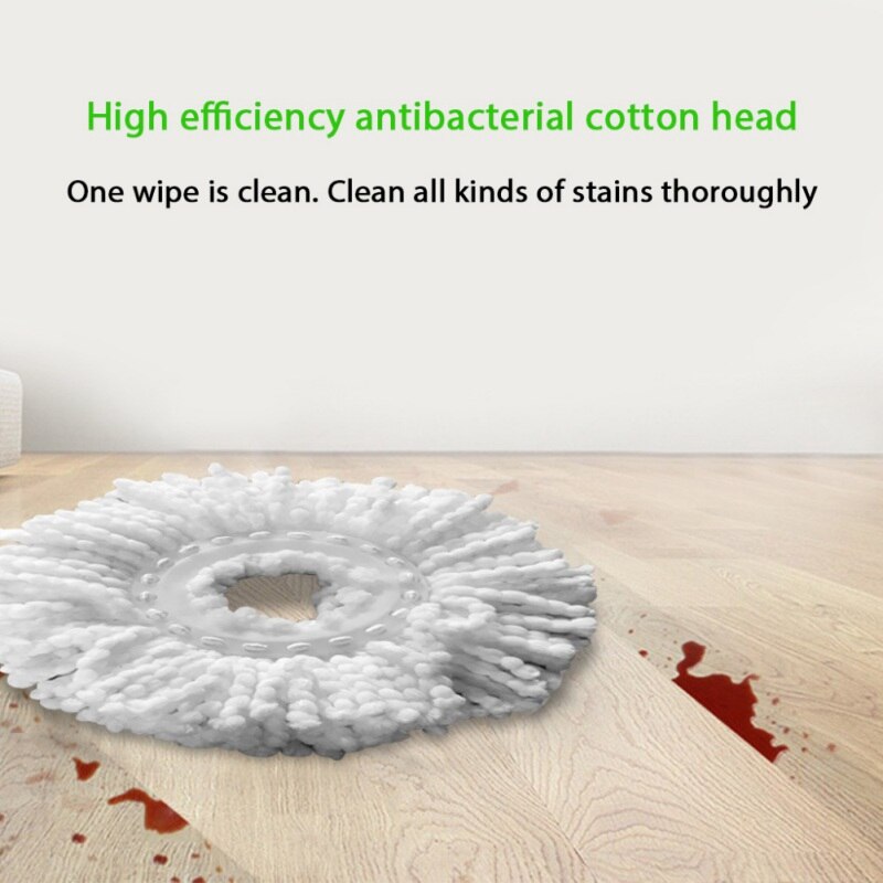 360 Rotating Round Fiber Mop Head Replaceable Microfiber Mop Heads universal circular Super absorbent Mop Refillment