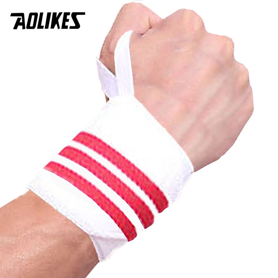AOLIKES 1PCS Fitness Elastic Wristband Adjustable Sports Wrist Support Weight Lifting Support Band Open Wrist Rest: D-White-1Pcs