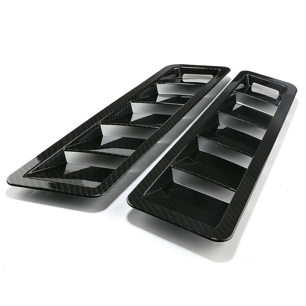 Air Flow Intake Universal Scoop Bonnet Side Fender Car Decorative Cover Hood Vent Louver Cooling Panel Trim Set