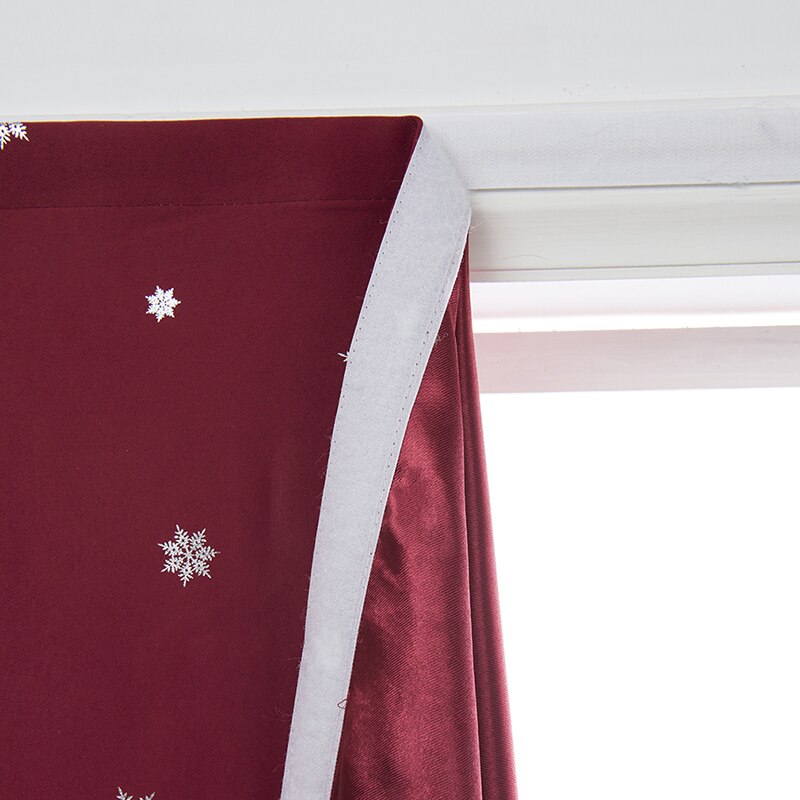 Cortinas de Velcro de ventana moderna para el dormitorio de la sala de estar de plata estrellas apagón cortinas Beige azul rojo rosa Panel cortinas