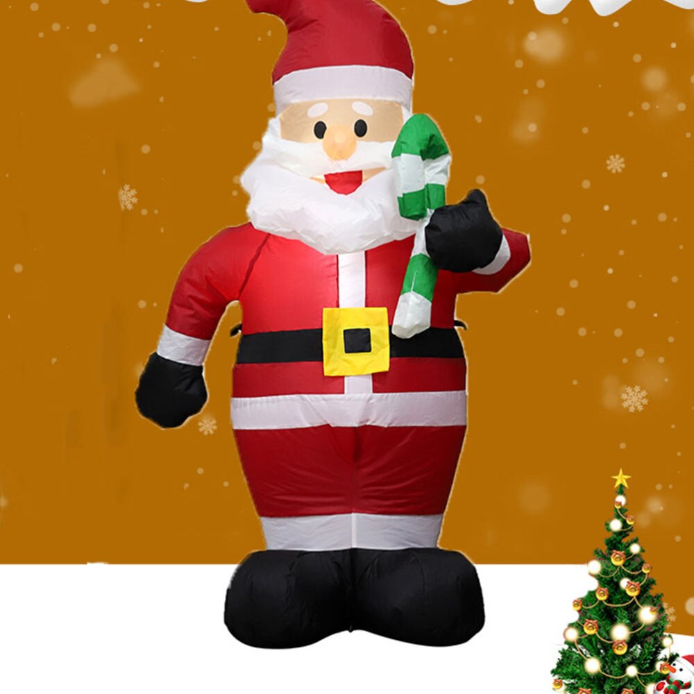 1 Set Christmas Layout Decor Lightweight Durable Inflatable Santa for Yard Patio