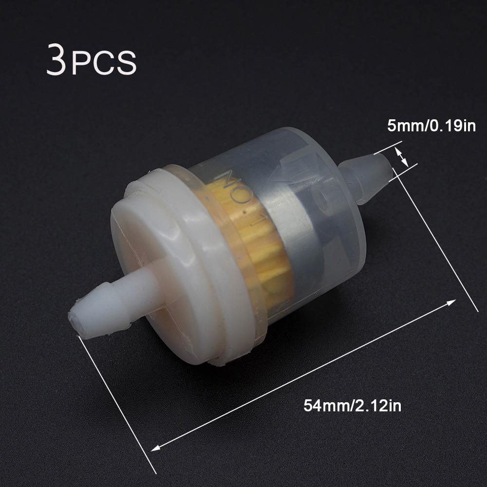 3 PCS Universele Brandstoffilter 5mm Oliefilter Benzine Gas Benzine Vloeibare Brandstof Voor Scooter Motorfiets Dirt Bike ATV go Kart