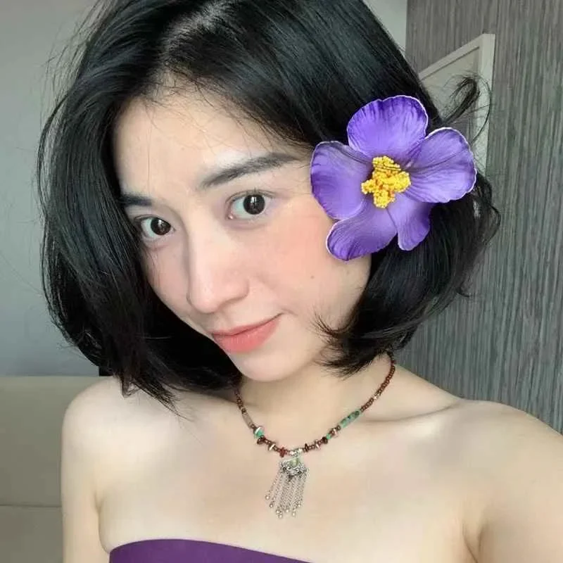 Hawaiiaanse bloem haarspeldjes Plumeria Hibiscus bloemen haarspeldjes bruids haarspelden Rose haarspeld sieraden zomer strand reizen