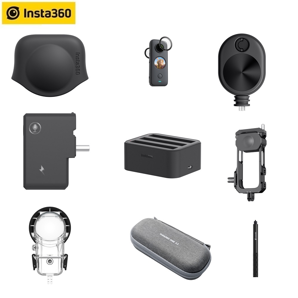 Insta360 ONE X2 osłona obiektywu/osłona obiektywu/ładowarka/Adapter mikrofonu/futerał do nurkowania/futerał do przenoszenia akcesoria Origianl do One X 2