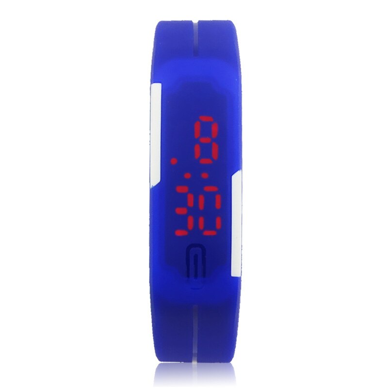 Kinderen Digitale Horloge Led Sport Horloge Casual Silicone Voor Kids Horloges Horloge Armband Voor Jongens Meisjes Mode Elektronische: Blue