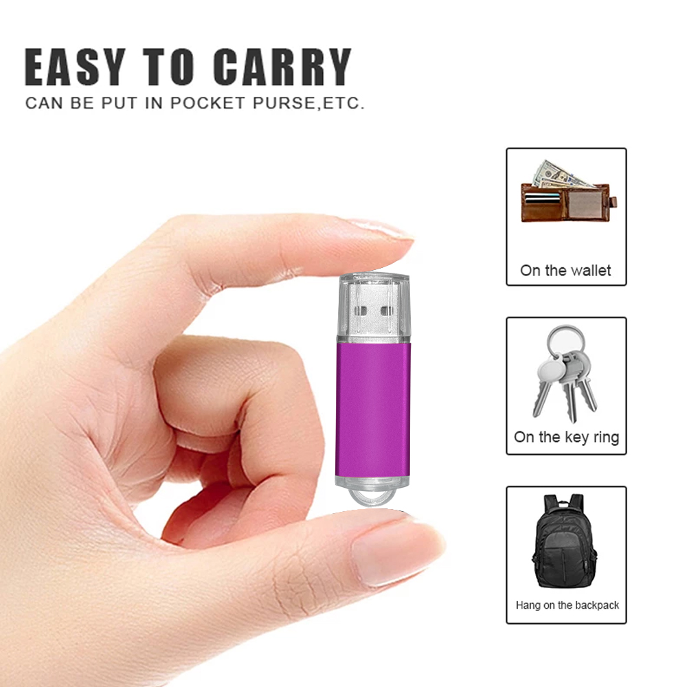 Unidad Flash Usb colorida de alta velocidad, Pendrive de Metal 2,0, 32gb, 16gb, 1gb, 64gb, de fotografía