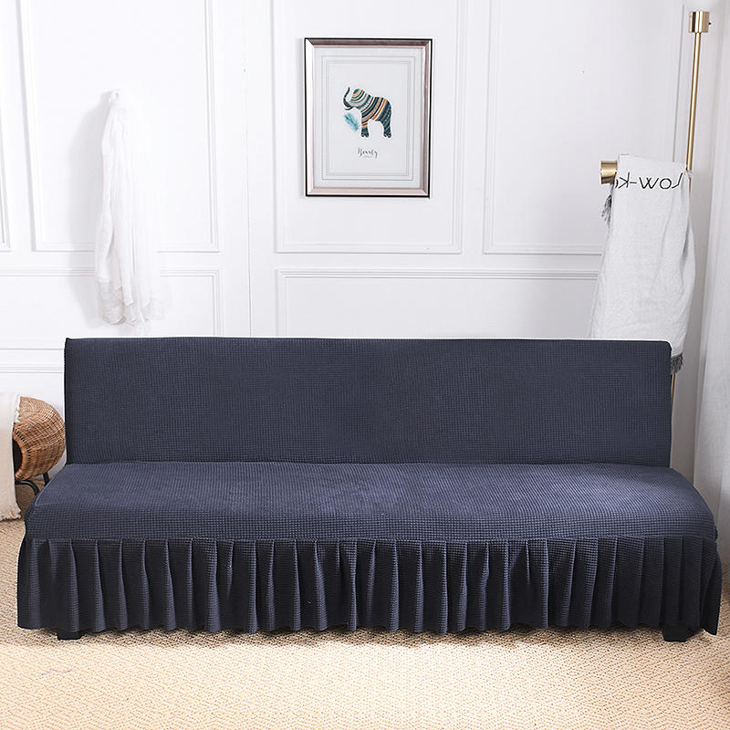 1 st. slaapbankhoes zonder armleuningen, elastische, volledige hoes, anti-vuil bankhoes voor in de woonkamer: Marineblauw / S 150-180cm