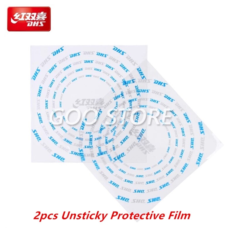 DHS – film de protection en caoutchouc pour tennis de table, ensemble d'accessoires de ping-pong, original, 2 pièces: 2 pcs unsticky film