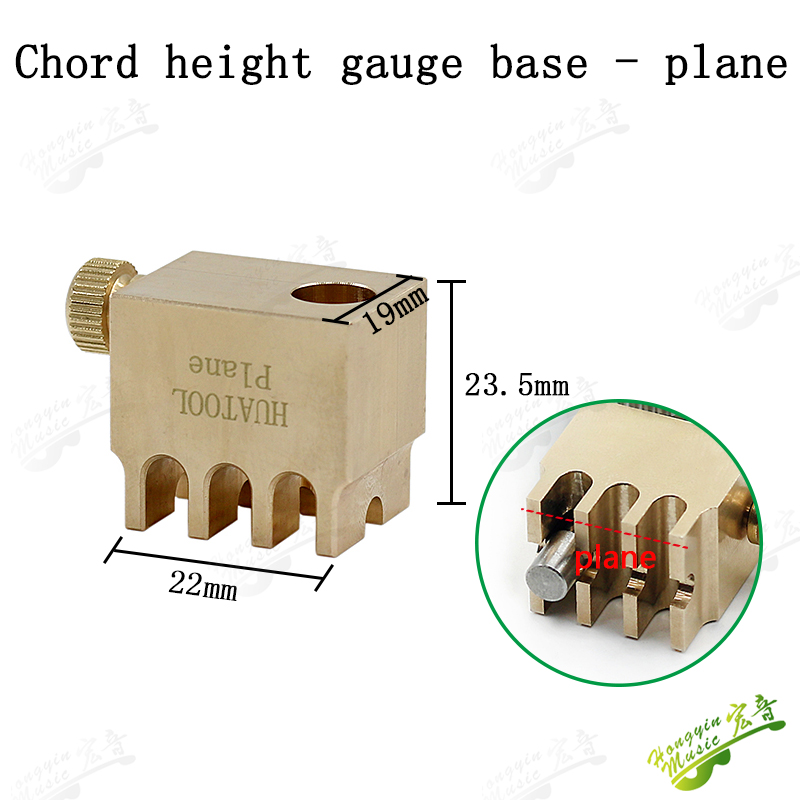 Cuerda de guitarra de baquelita popular, regla de distancia, medición de altura, medidor de dial, herramientas de mantenimiento de instrumentos hechas a mano para estudio: Bronceado