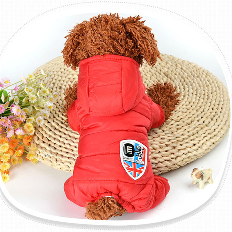 Ropas impermeables para perro invierno Mono para cachorro abrigo suave para perros Chihuahua ropa para mascotas trajes con capucha para perros pequeños