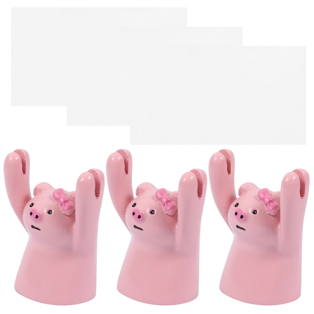 3pcs Cartoon Cake Topper Resin Cake Decoration Message Photo Holder