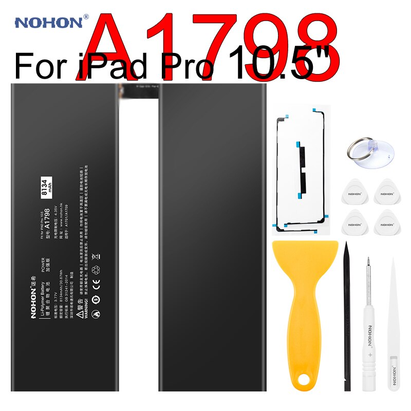 Nohon – batterie li-polymère pour iPad Pro 10.5 "A1798 A1701 A1709, capacité de 8134mAh, pour Apple iPad Pro 10.5 pouces,