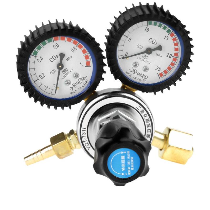 Zinc Alloy Valve Pressure Reducer CO2 Gas Regulator Carbon Dioxide Welding Pressure Reducer Valve Gas Gauge Pressure Regulators