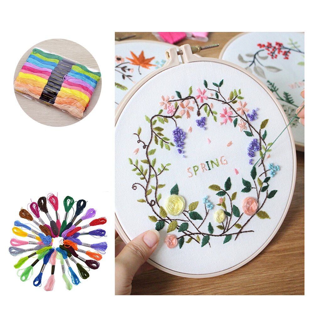 Embroidery Thread 447 Colors Embroidery Floss Cross Stitch Kit Embroidery Silk Line Floss 8m 6 8 Individual Strands Stitch DIY