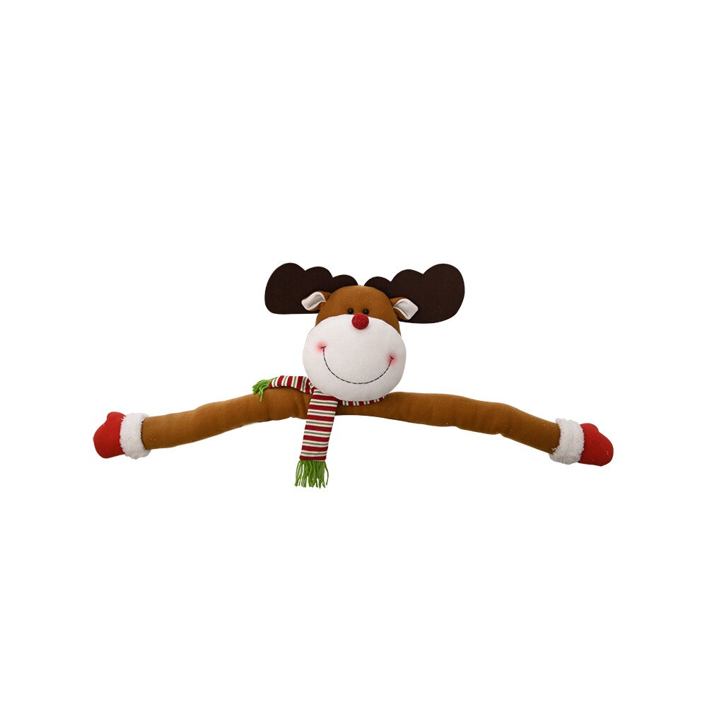 Juletræ topper sød top hat vinter fest træ dekorationer gammel mand snemand elg ornament julepynt: S elg