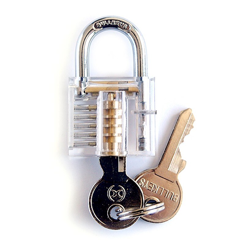Locksmith Transparent Locks Pick Visible Cutaway Mini Practice View Padlock Hasps Training Skill For Furniture Hardware