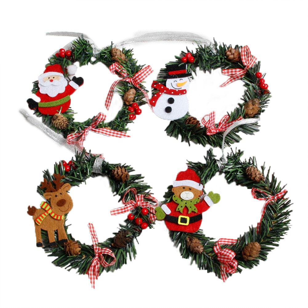 AsyPets 5.9inch Kleine Cartoon Krans Guirlande Floriation Opknoping voor Kerst Deur Raamdecoratie-35