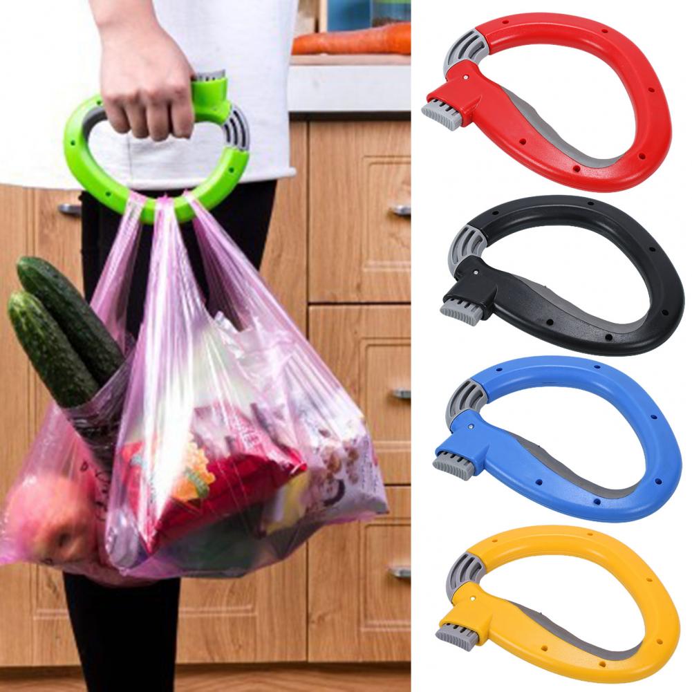 D Shaped Bag Grip Kitchen Gadget Bag Carry Handle Anti-slip Free Hands Opening and Closing Type Bag Clips