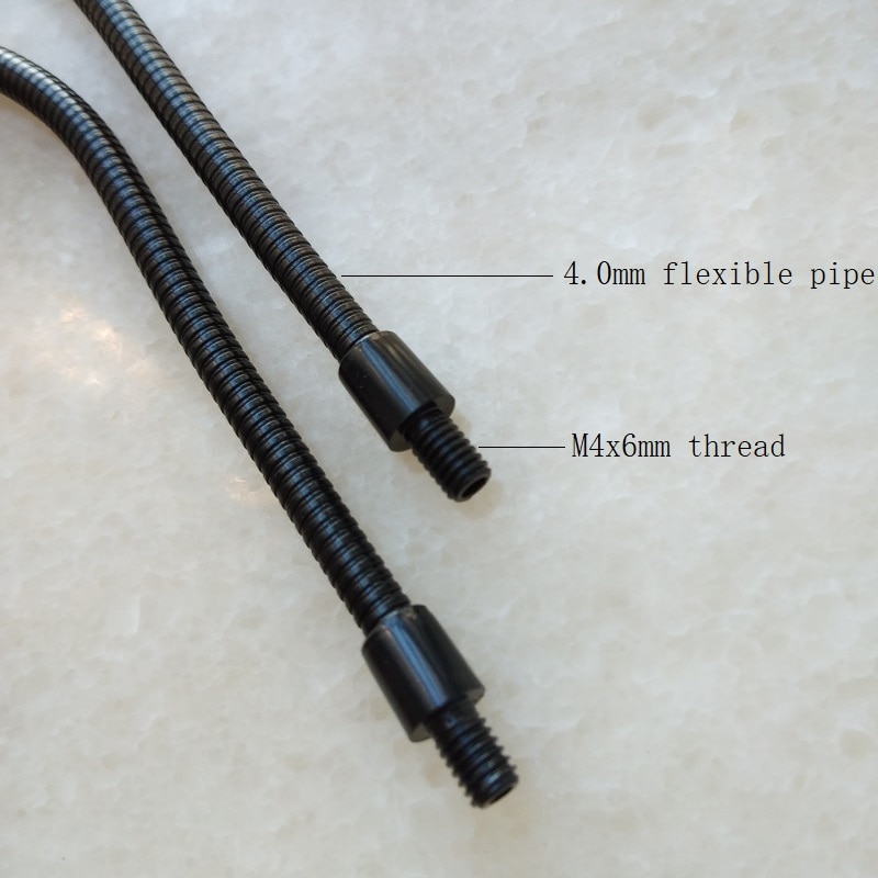 2 stykker/mye dia .4mm hann  m4 skruer 200mm/300mm/400mm metall fleksibel ledning metall svanehals slange serpentin tube klemme lampe