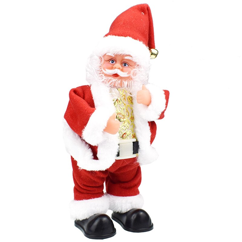 Christmas Santa Claus Shaking Butt Electronic Toy Music Light Doll Xmas Decor Ornament M09