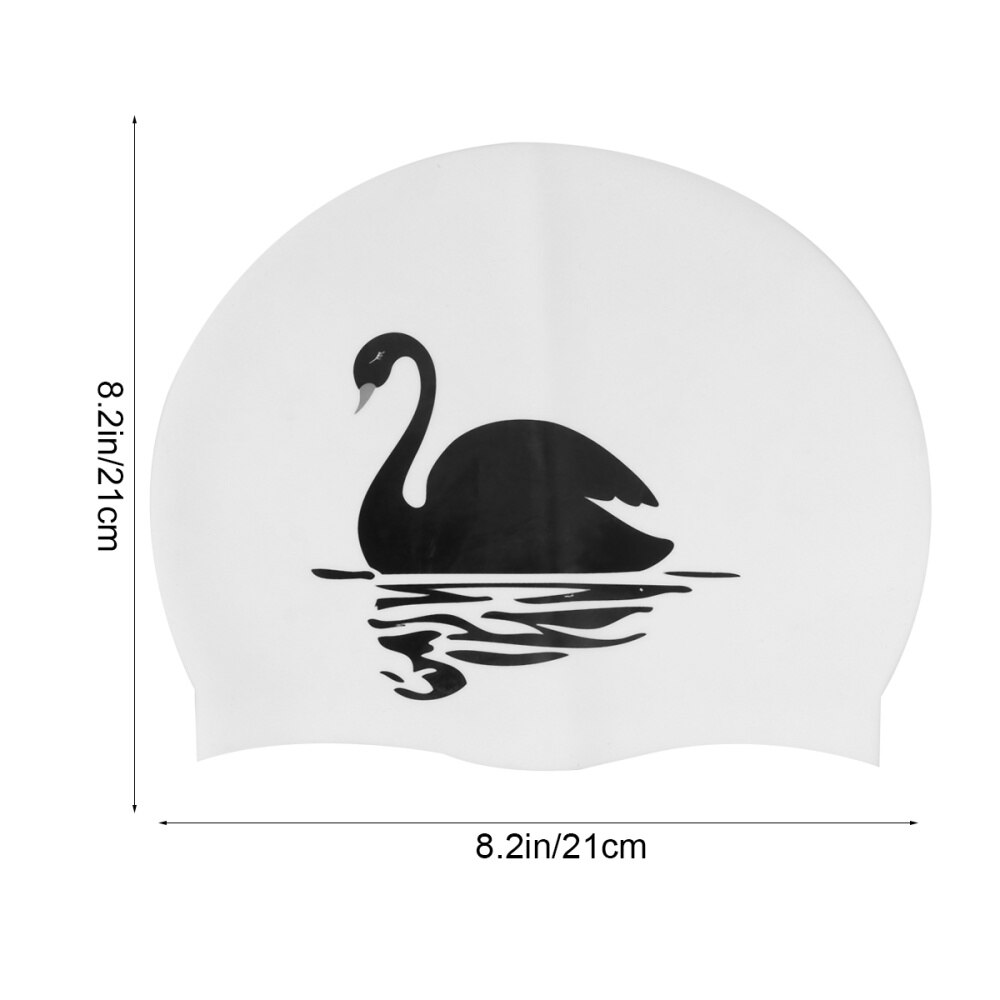 1Pc Praktische Oor Bescherming Zwaan Lang Haar Badmuts Voor