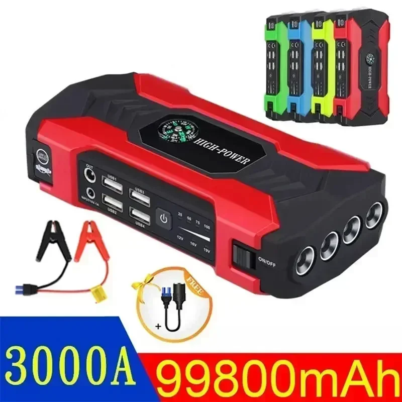 99800 mAh 20000 mAh Auto Starthilfe 3000A Start Gerät Tragbare Power Bank Batterie Starter Launcher Für Auto Booster Artikel