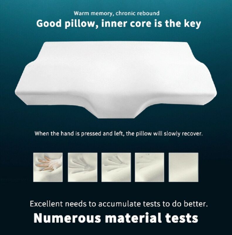 Contour Memory Foam Cervical Pillow Orthopedic Neck Pain Pillow for Side Back Stomach Sleeper Pillows Neck Head Back Support